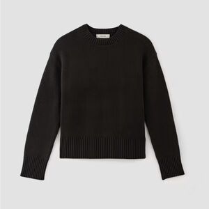 Everlane cotton honeycomb square crew in color “black” size S